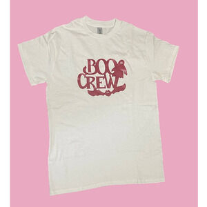 BOO CREW| Adult Unisex Size‎ Small Tee Shirt| Custom| Halloween| Spooky|NEW